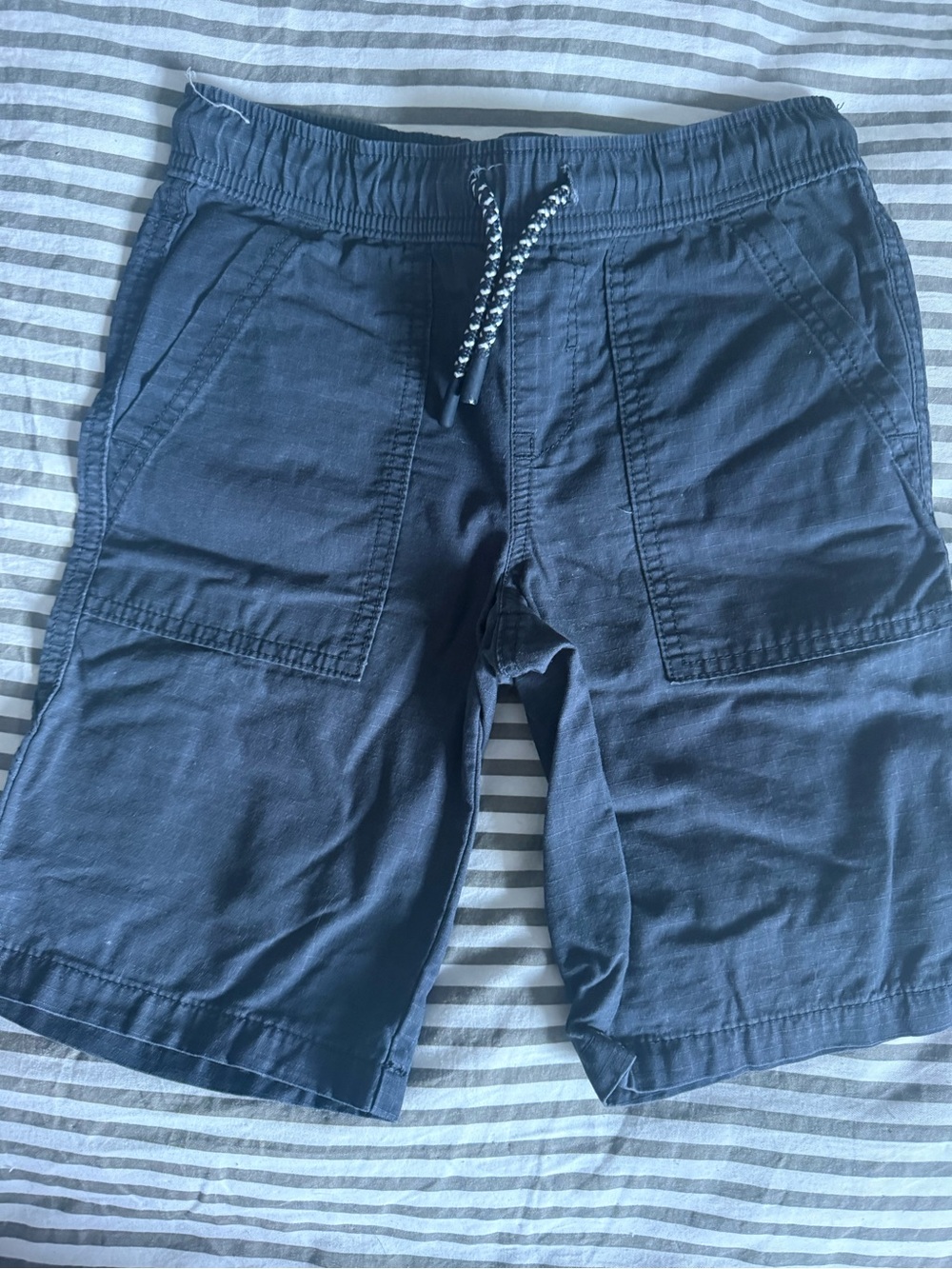 Kids Navy Blue Drawstring Shorts